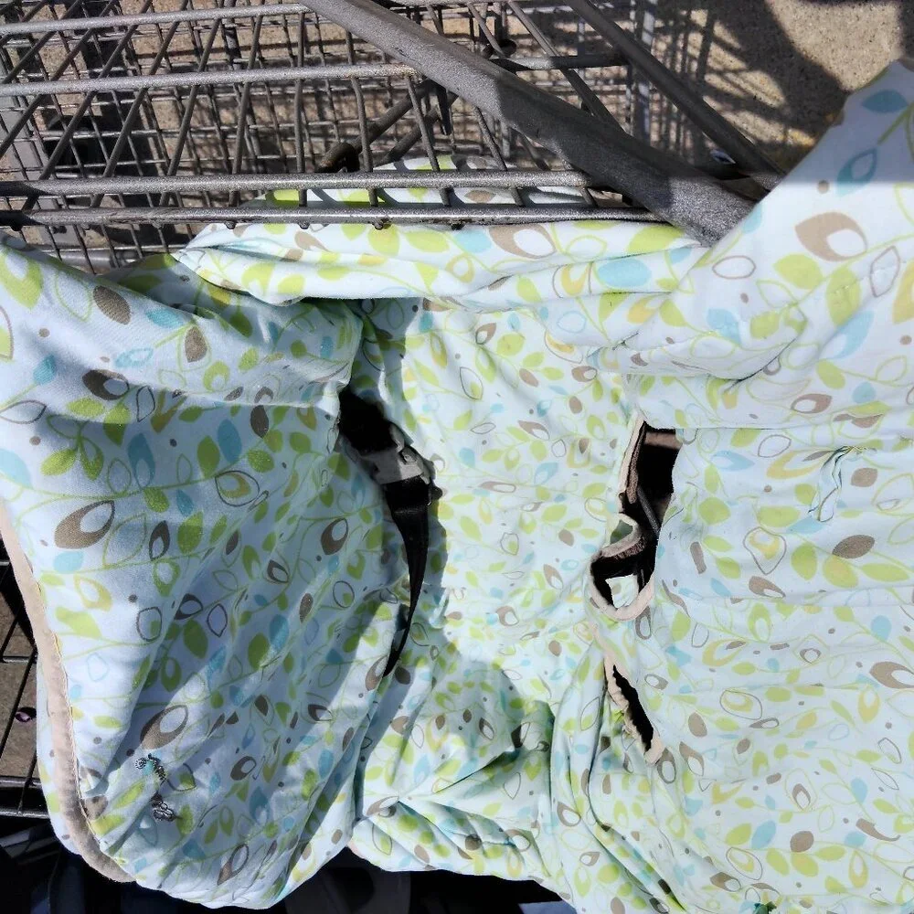 Baby Eddie Bauer Shopping Cart Cover green & brown leaf unisex design